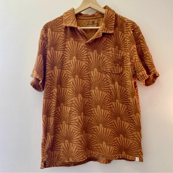 MEN’S TOWEL TERRY BUTTON DOWN - Picture 3 of 7